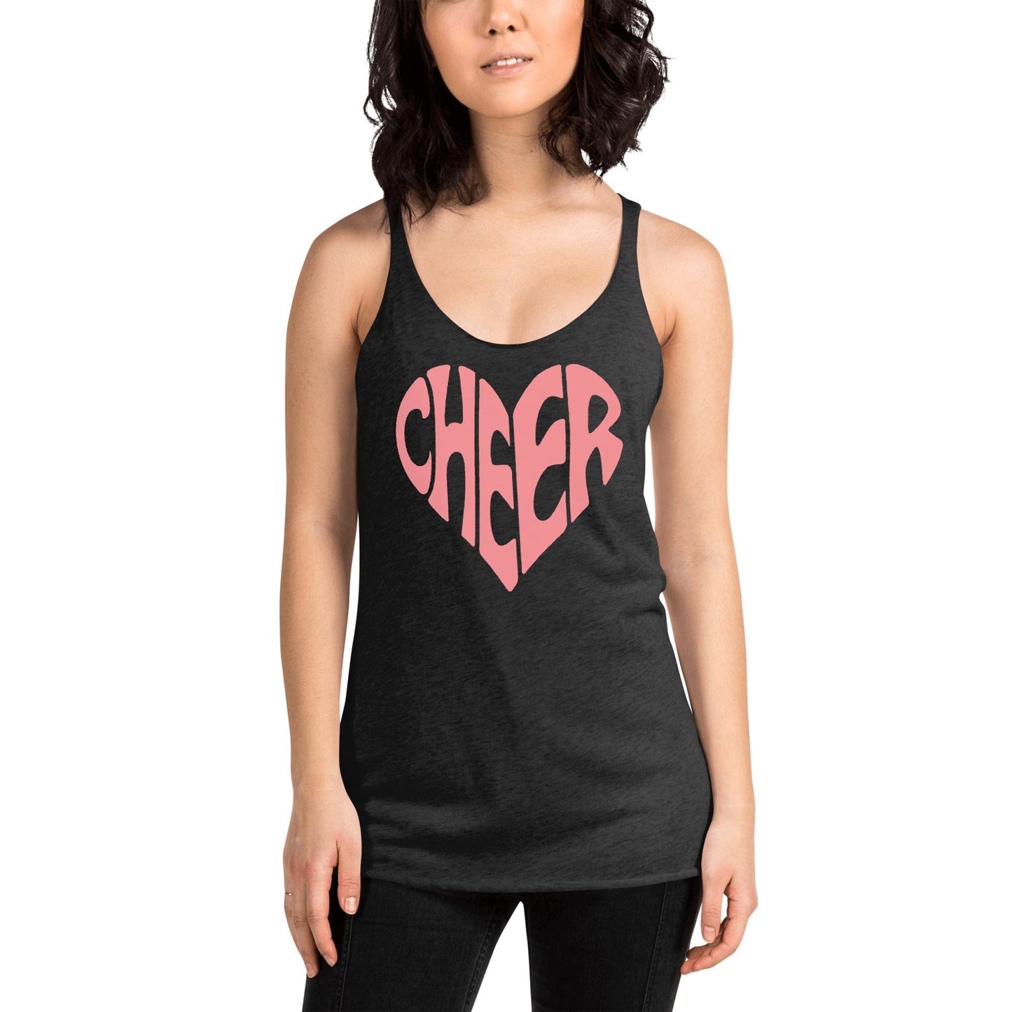 Cheer Heart Tank Top – Cute Cheerleading Heart Design Racerback Spirit Gear Collective tank top