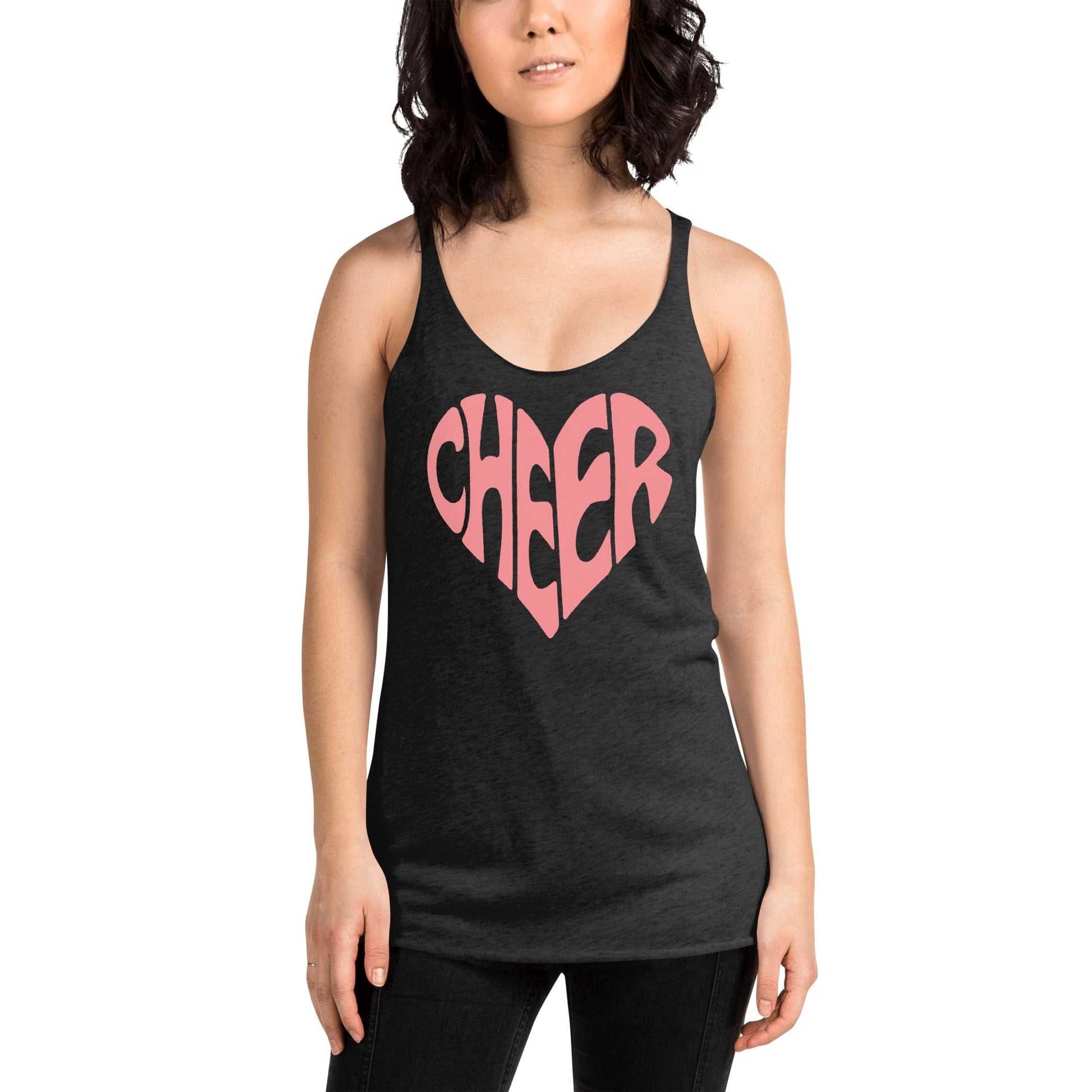 Cheer Heart Tank Top – Cute Cheerleading Heart Design Racerback Spirit Gear Collective tank top