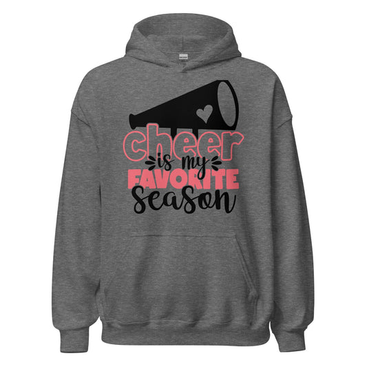 Cheer Is My Favorite Hoodie Graphite Heather / S Spirit Gear Collective Hoodie