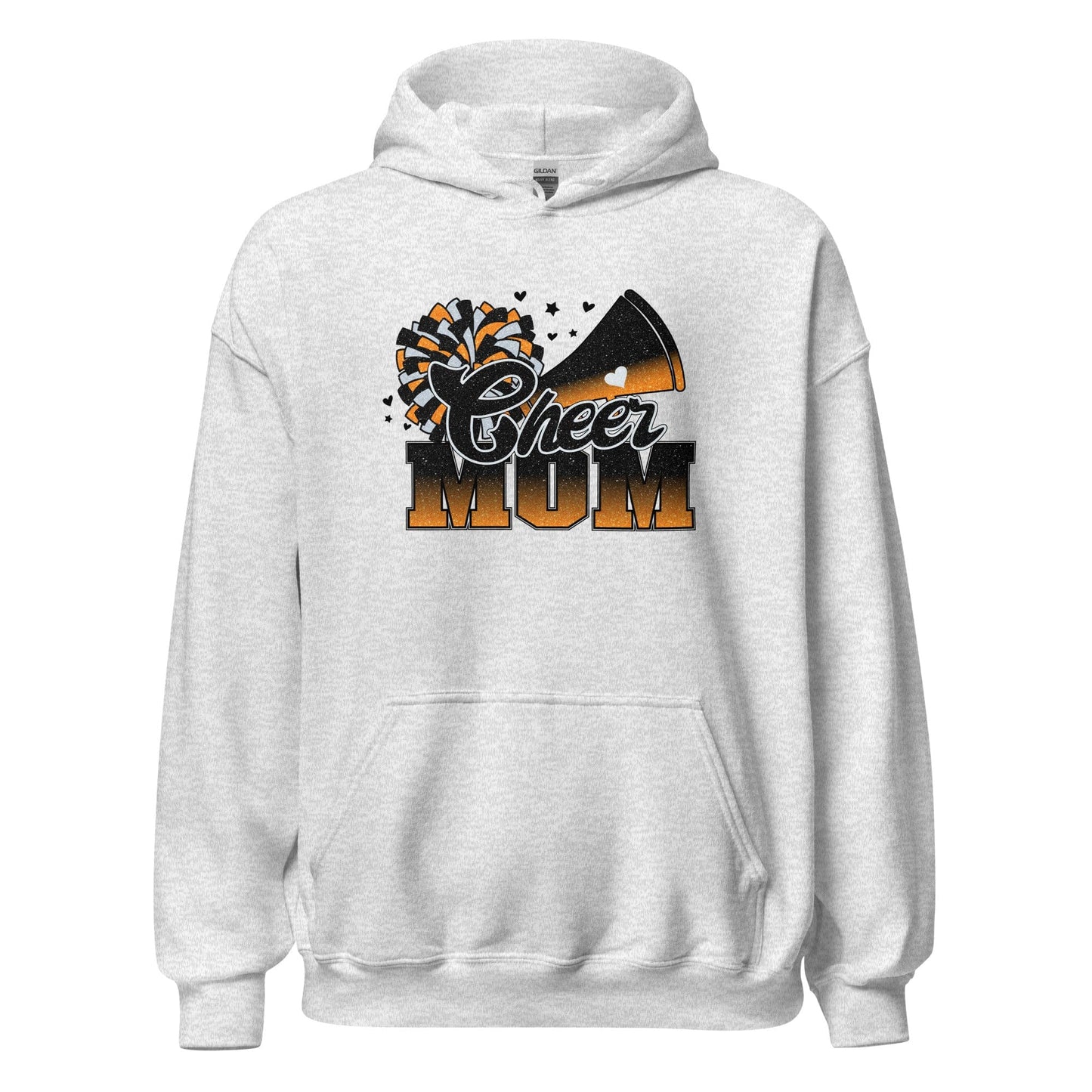 Cheer Mom Hoodie (black and orange) Ash / S Spirit Gear Collective Hoodie