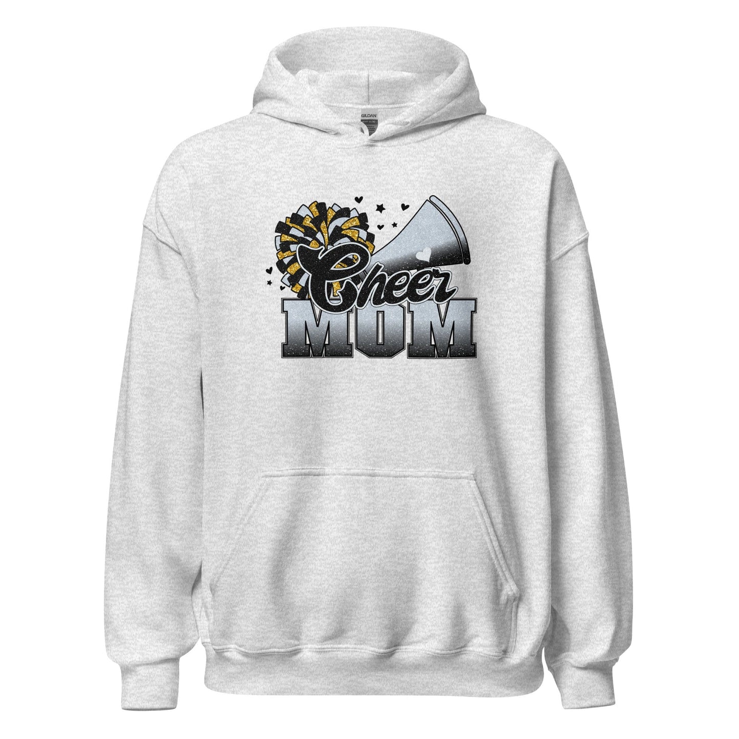 Cheer Mom Hoodie (black and silver) Ash / S Spirit Gear Collective Hoodie