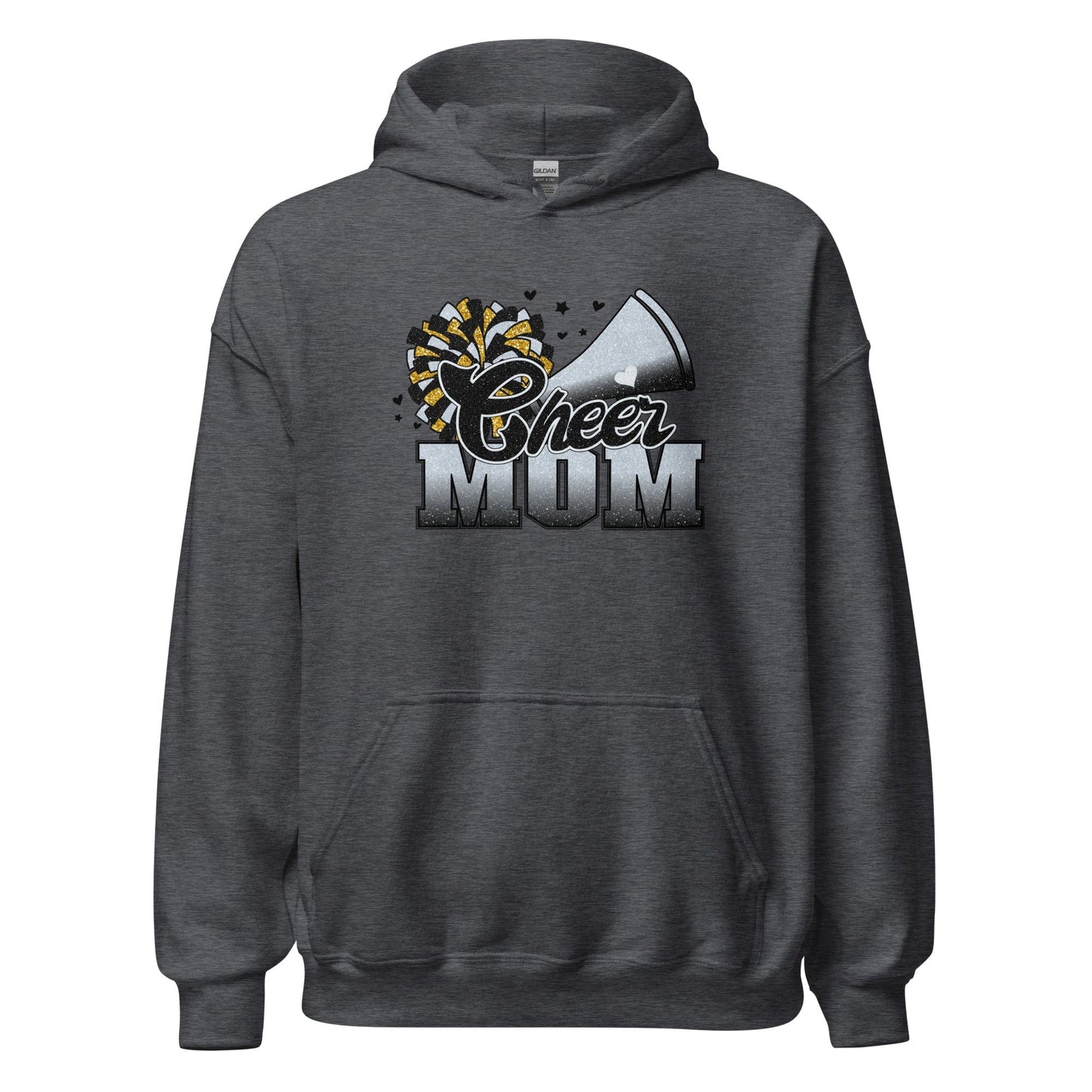 Cheer Mom Hoodie (black and silver) Dark Heather / S Spirit Gear Collective Hoodie