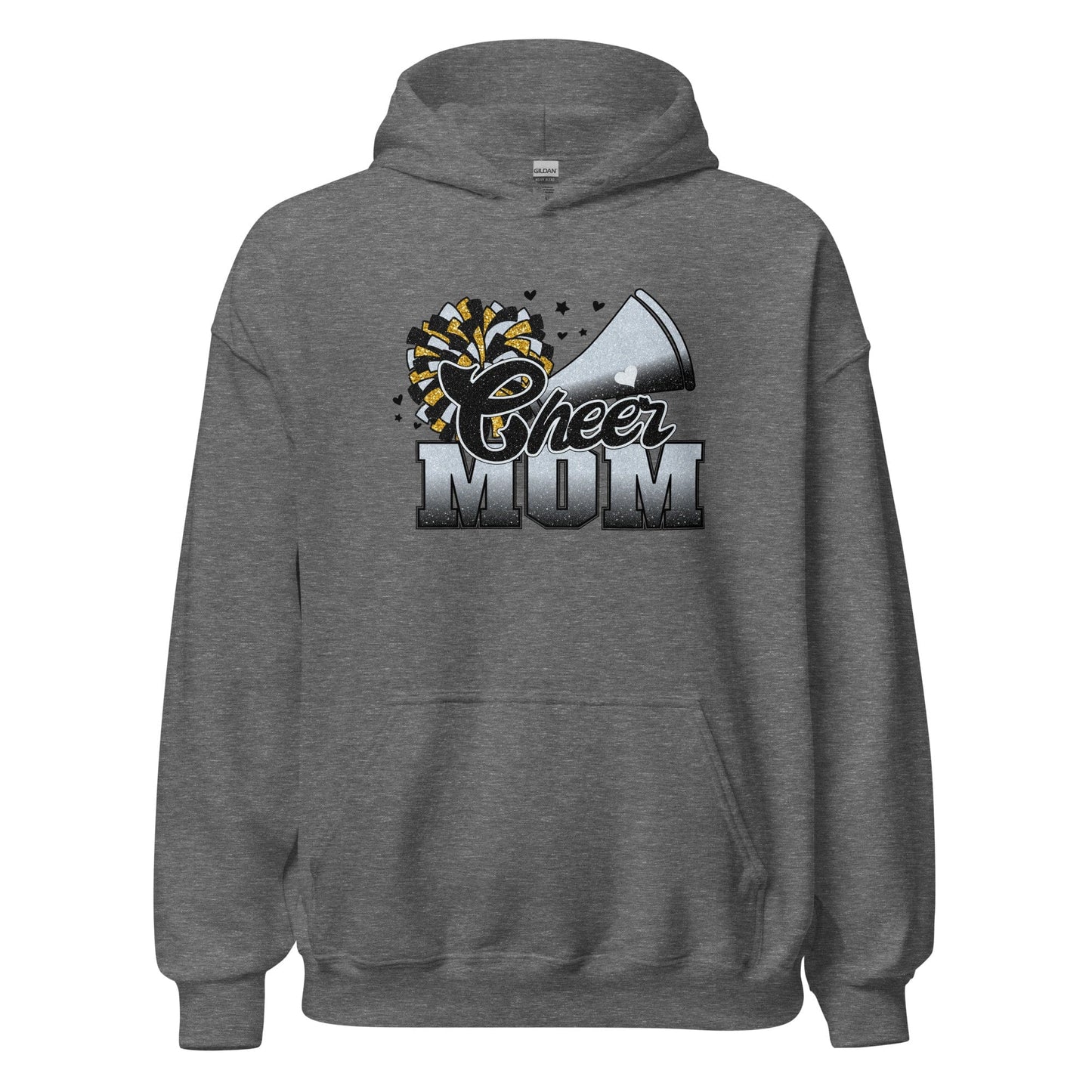 Cheer Mom Hoodie (black and silver) Graphite Heather / S Spirit Gear Collective Hoodie