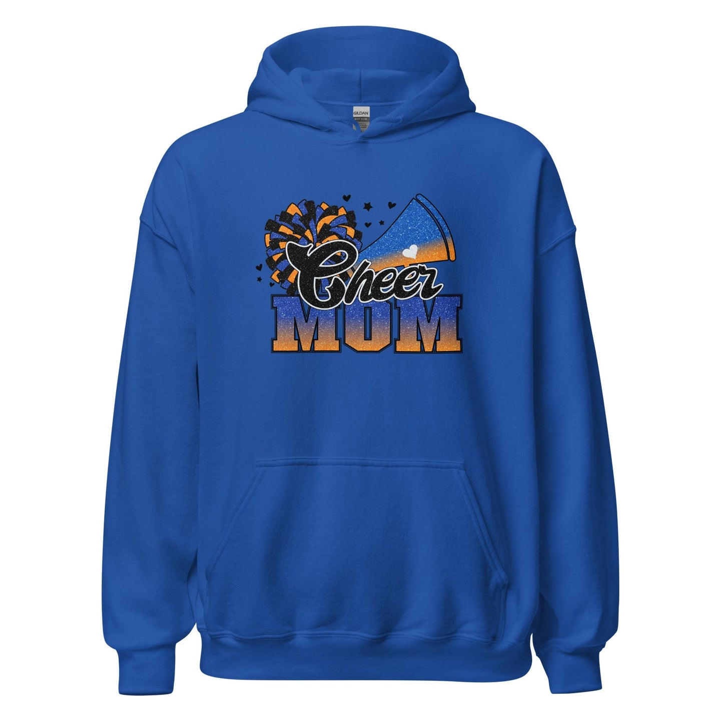 Cheer Mom Hoodie (blue and orange) Royal / S Spirit Gear Collective Hoodie