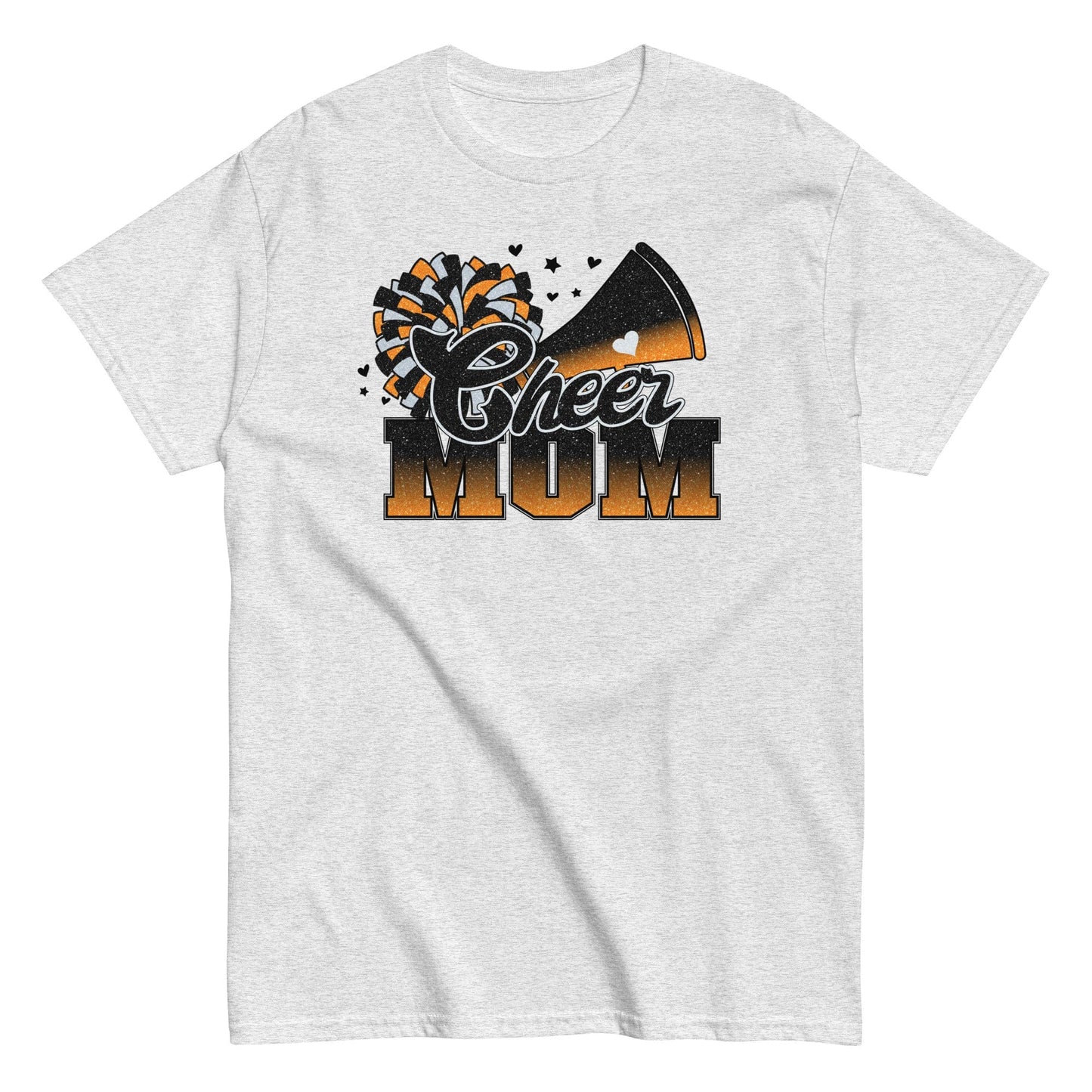 Cheer Mom Shirt (Black and Orange) Ash / S Spirit Gear Collective T-Shirt