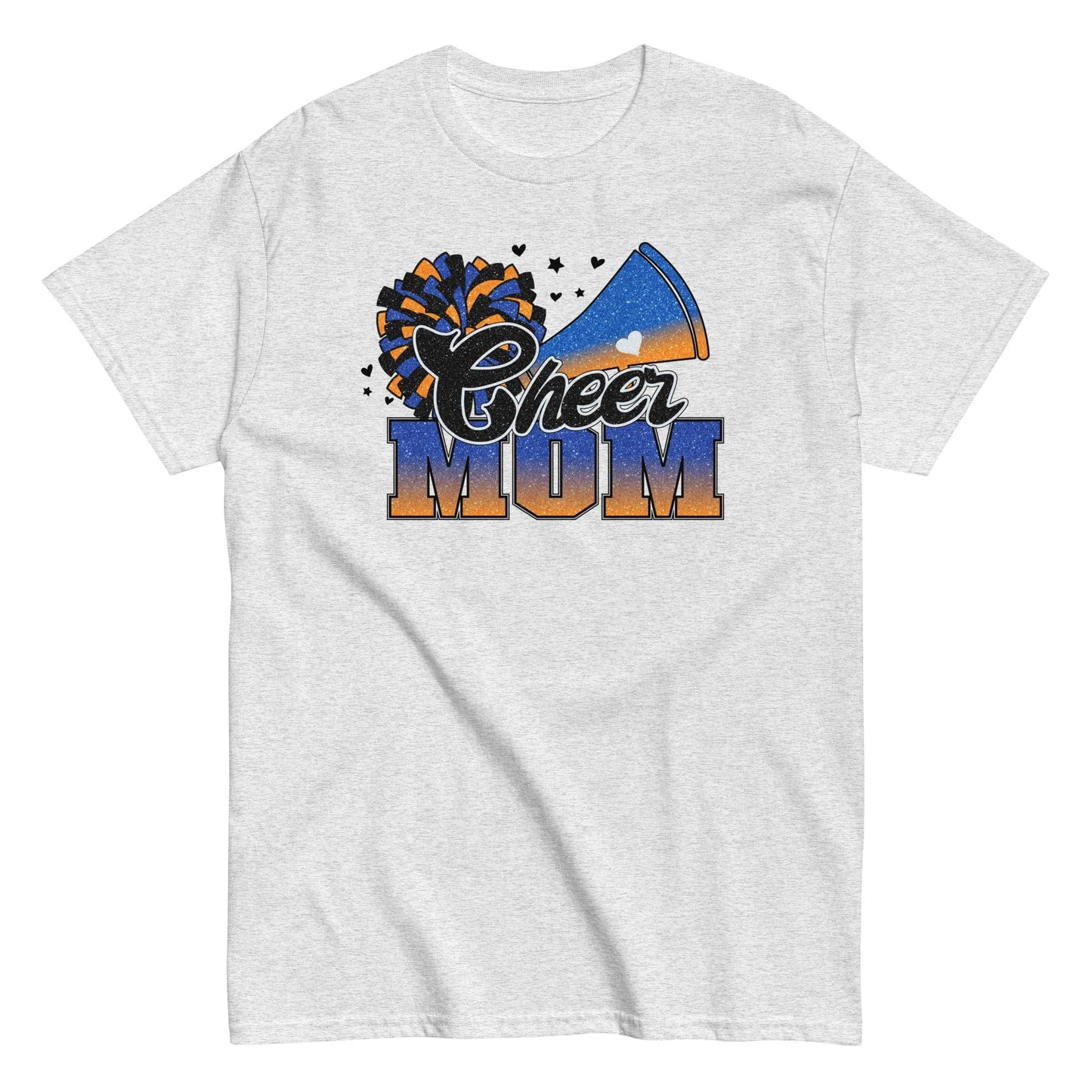 Cheer Mom Shirt (Blue and Orange) Ash / S Spirit Gear Collective T-Shirt