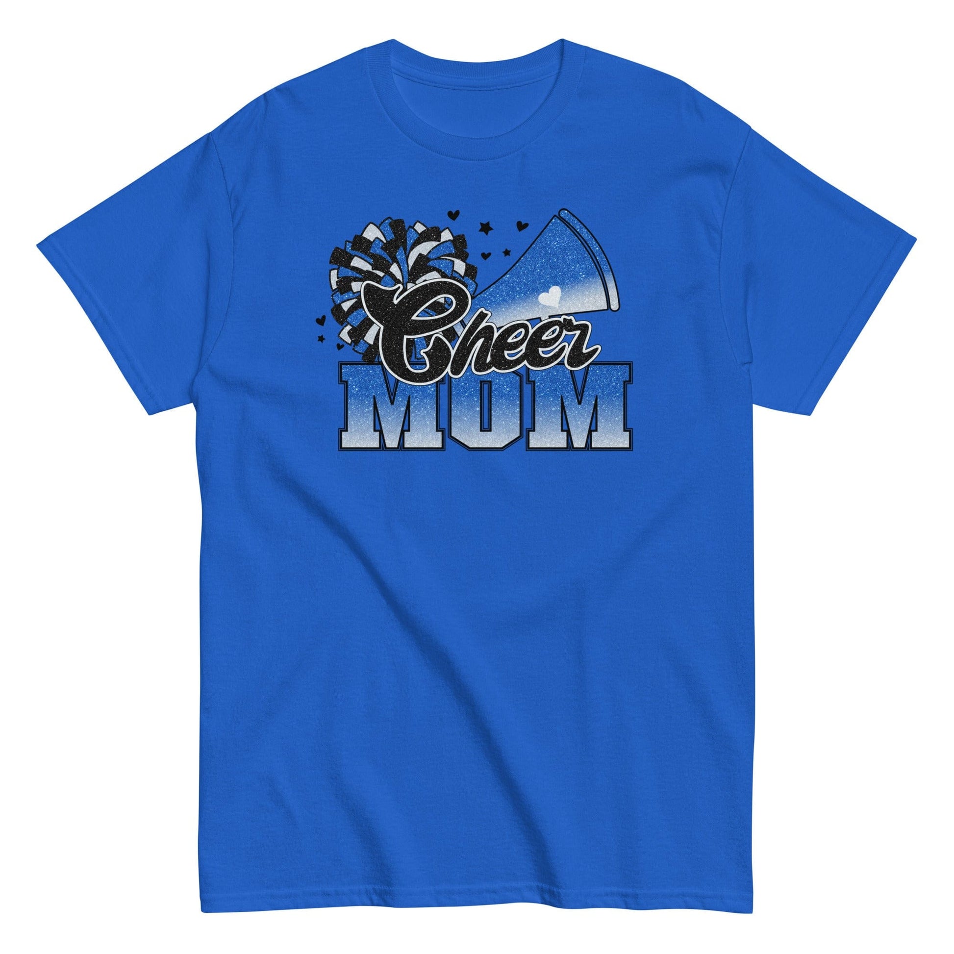 Cheer Mom Shirt (Blue and White) Royal / S Spirit Gear Collective T-Shirt