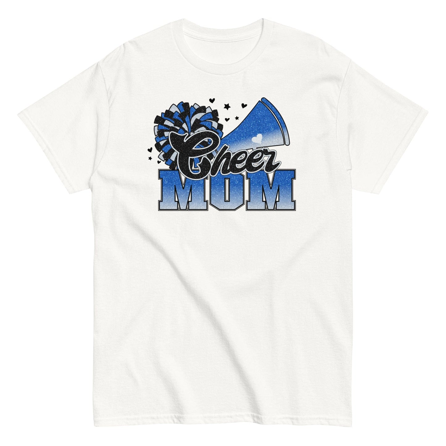 Cheer Mom Shirt (Blue and White) White / S Spirit Gear Collective T-Shirt