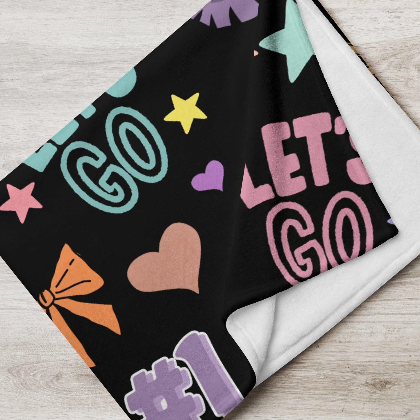 Cheer Throw Blanket on Black – Cheerleader Gift, Soft Cozy Blanket, Cheer Decor Spirit Gear Collective Cheer Blanket