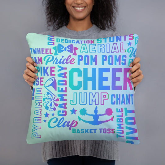 Cheerleading Pillow 18″×18″ Spirit Gear Collective Pillow