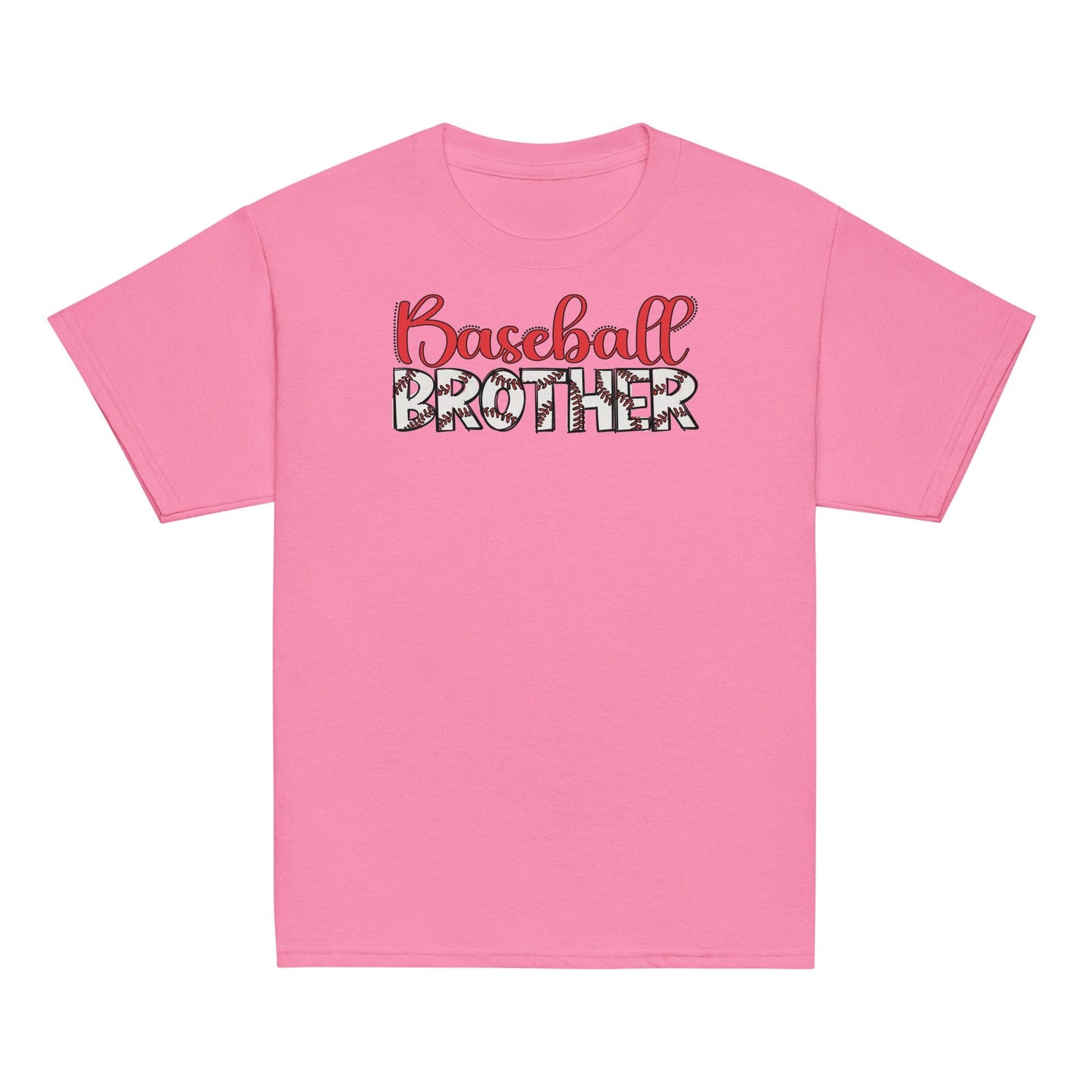 Classic Baseball Brother Shirt – Outline Baseball Sibling Tee Azalea / XS Spirit Gear Collective Baseball Brother Shirt