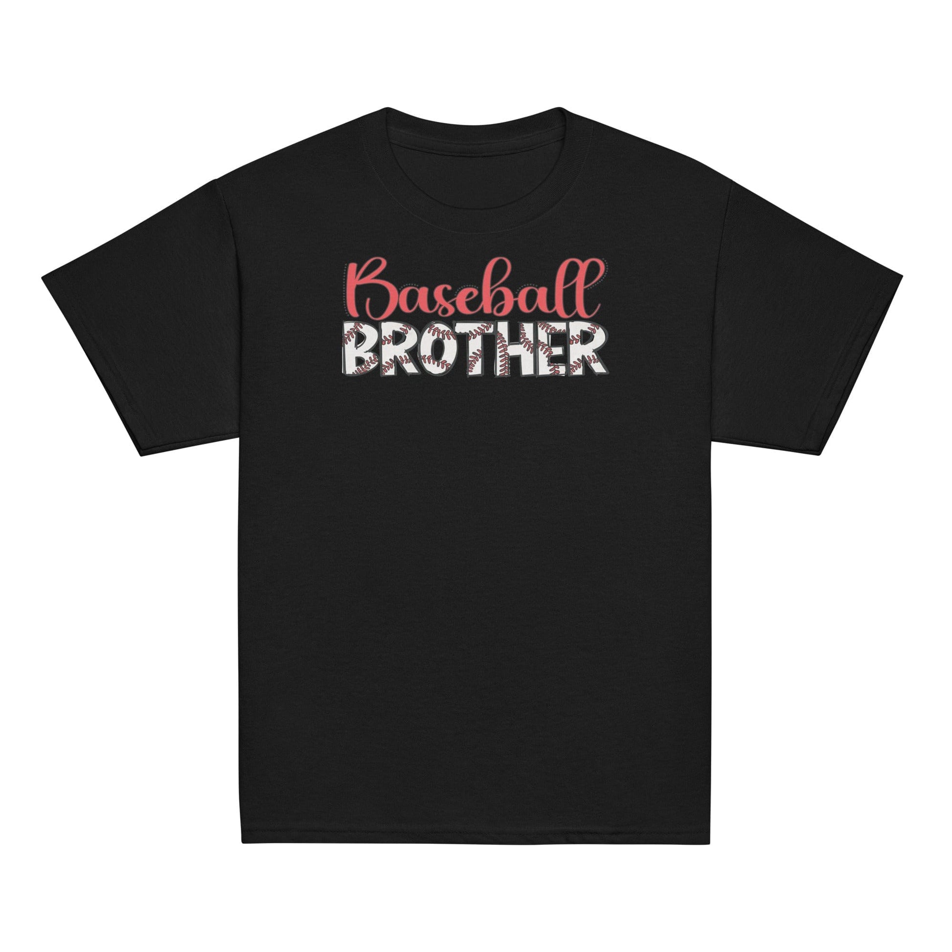 Classic Baseball Brother Shirt – Outline Baseball Sibling Tee Black / XS Spirit Gear Collective Baseball Brother Shirt