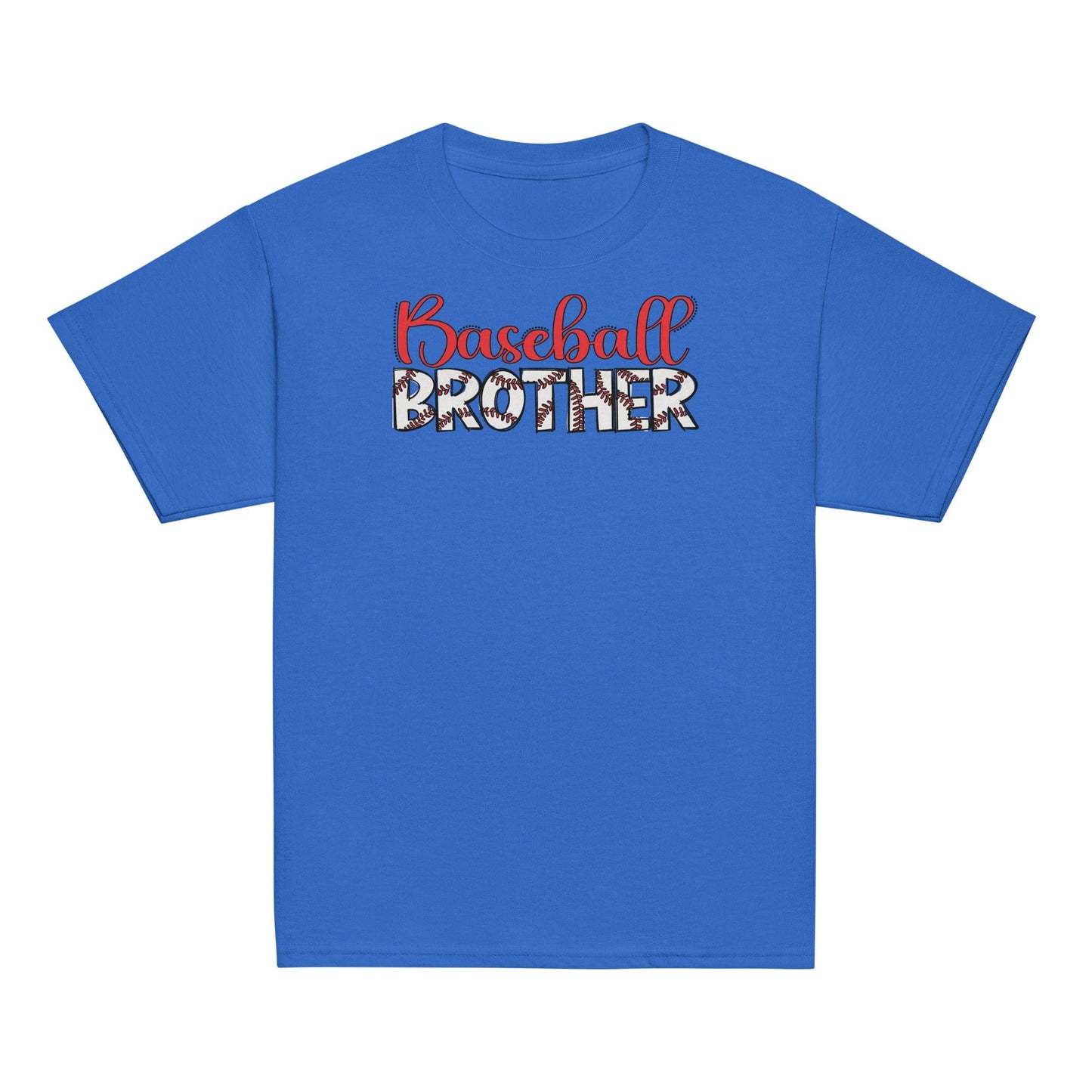 Classic Baseball Brother Shirt – Outline Baseball Sibling Tee Royal / XS Spirit Gear Collective Baseball Brother Shirt