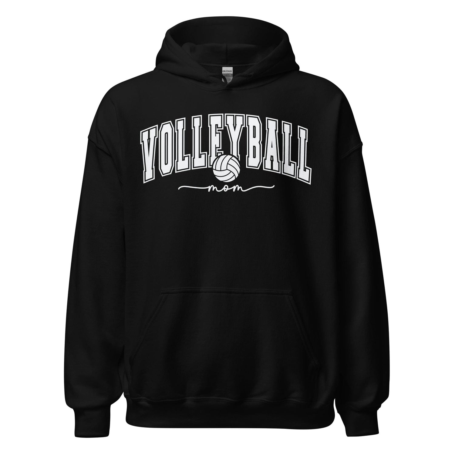 Classic Collegiate Volleyball Mom Hoodie Black / S Spirit Gear Collective Hoodie