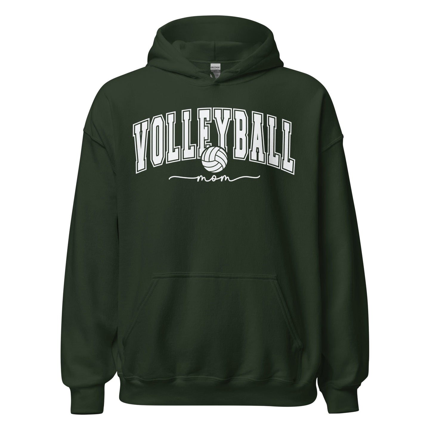 Classic Collegiate Volleyball Mom Hoodie Forest Green / S Spirit Gear Collective Hoodie