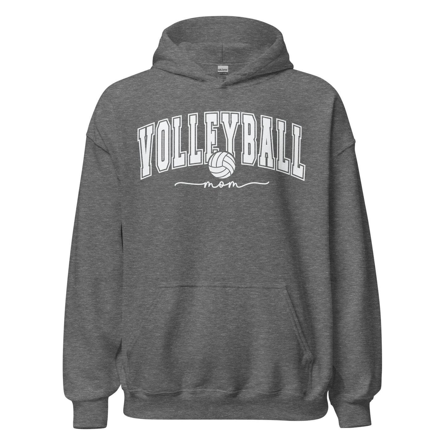 Classic Collegiate Volleyball Mom Hoodie Graphite Heather / S Spirit Gear Collective Hoodie