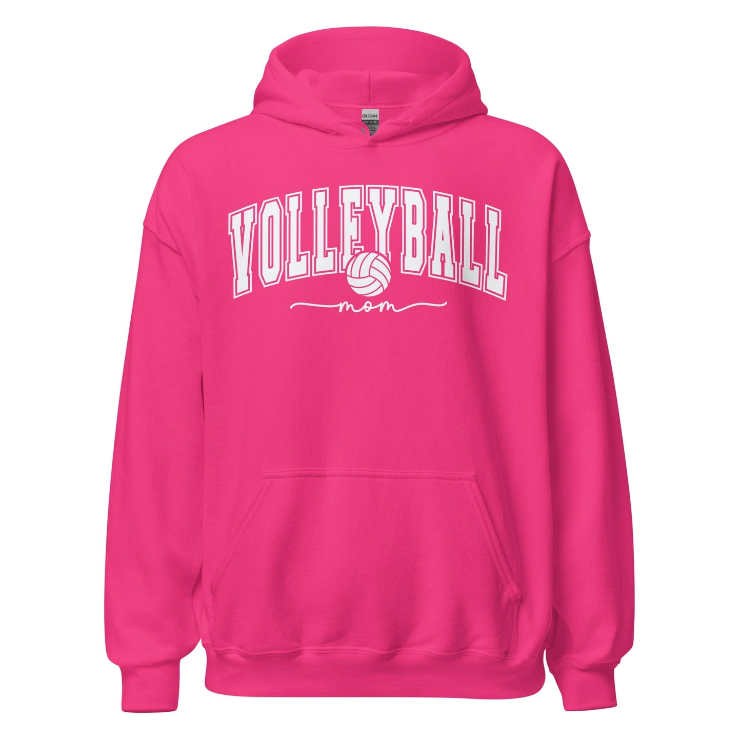 Classic Collegiate Volleyball Mom Hoodie Heliconia / S Spirit Gear Collective Hoodie
