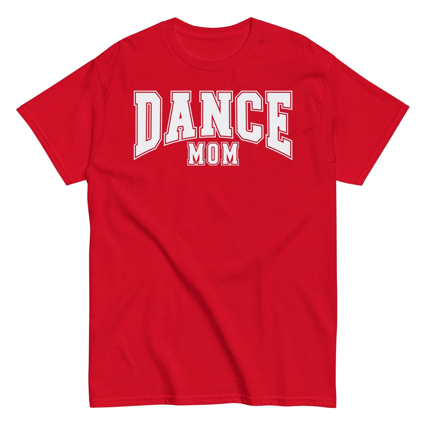 Classic Dance Mom Shirt | Bold Block Letter Dance Tee | Support Your Dancer in Style Red / S Spirit Gear Collective T-Shirt