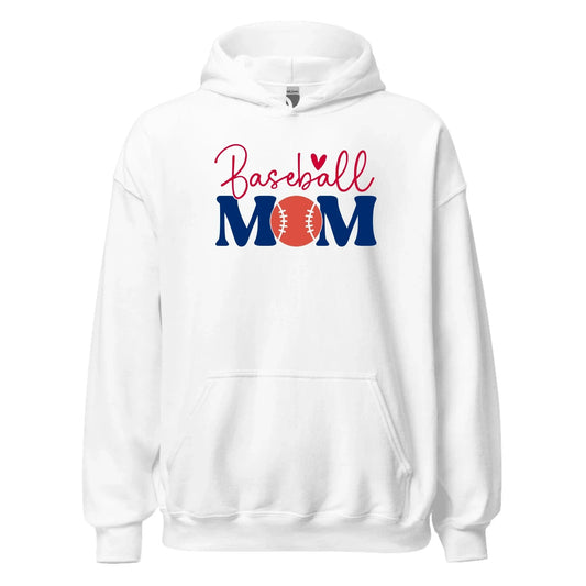 Custom Baseball Hoodie- Personalized Name & Jersey Number | Choose Front Graphic, Font & Color Custom Baseball Mom Hoodie / Ash / S Spirit Gear Collective Baseball Mom Hoodie