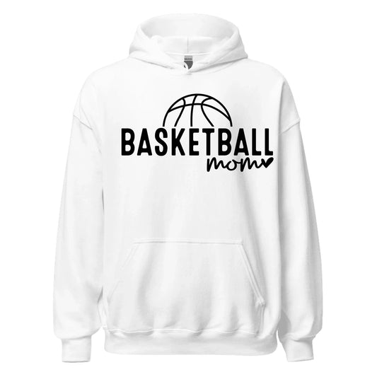 Custom Basketball Mom Hoodie - Personalized Name & Jersey Number | Choose Front Graphic, Font & Color Custom Basketball Mom Hoodie / Ash / S Spirit Gear Collective Custom Hoodie
