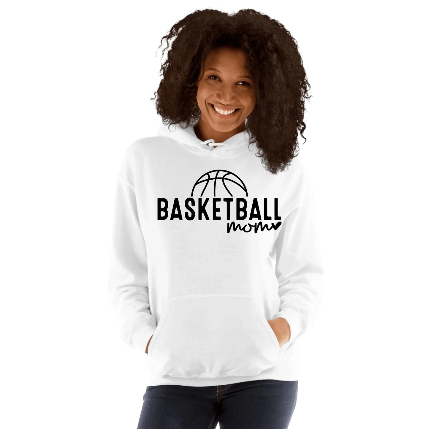 Custom Basketball Mom Hoodie - Personalized Name & Jersey Number | Choose Front Graphic, Font & Color Spirit Gear Collective Custom Hoodie