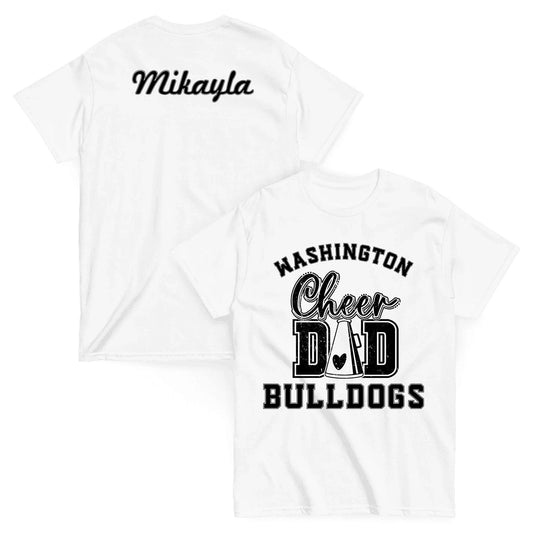 Custom Cheer Dad Shirt Custom Dance Cheer Dad Shirt / White / S Spirt Gear Collective Custom Cheer Dad Shirt