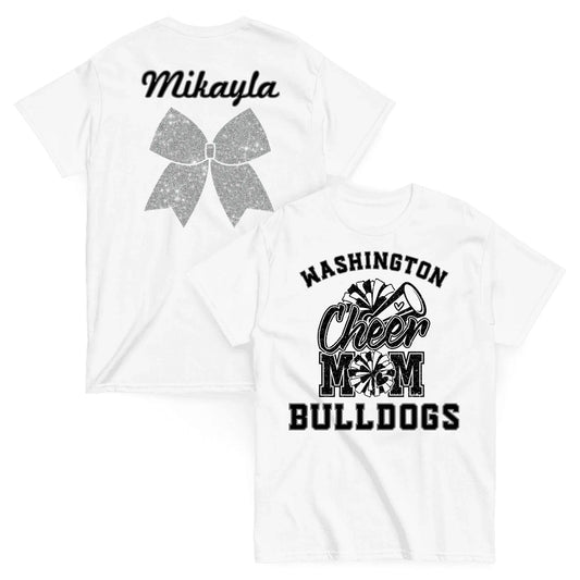 Custom Cheer Mom Shirt Custom Dance Cheer Mom Shirt / White / S Spirt Gear Collective Custom Cheer Mom Shirt