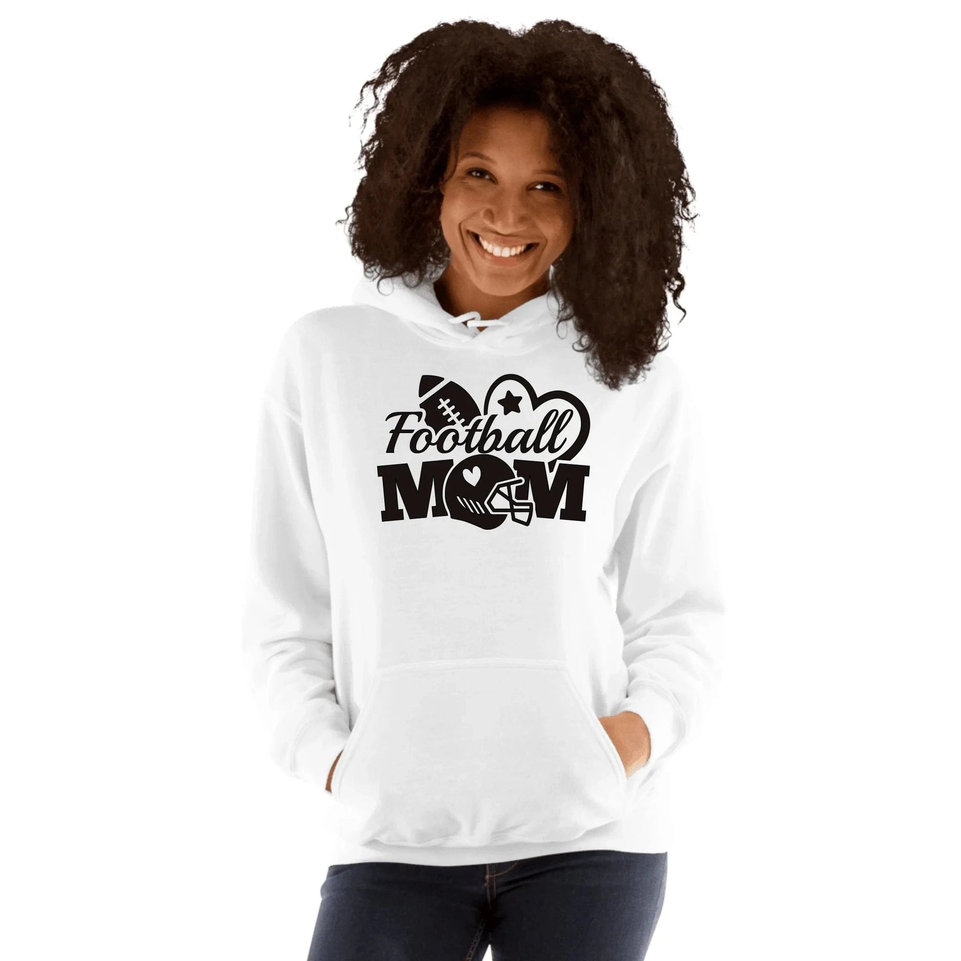 Custom Football Mom Hoodie Spirit Gear Collective Custom Football Mom Hoodie