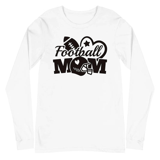 Custom Football Mom Long Sleeve Shirt Custom Football Mom Long Sleeve Shirt / Athletic Heather / XS Spirit Gear Collective Custom Football Mom Long Sleeve Shirt