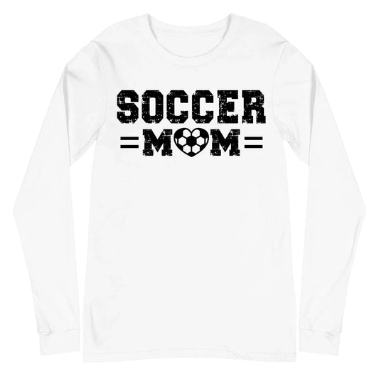 Custom Soccer Mom Long Sleeve Shirt Custom Soccer Mom Long Sleeve Shirt / Athletic Heather / XS Spirt Gear Collective Custom Soccer Mom Long Sleeve Shirt