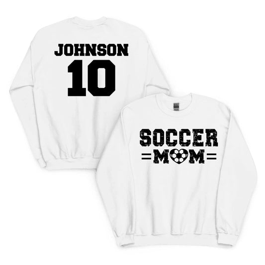 Custom Soccer Mom Sweatshirt Custom Soccer Mom Sweatshirt / Ash / S Spirt Gear Collective Custom Soccer Mom Sweatshirt