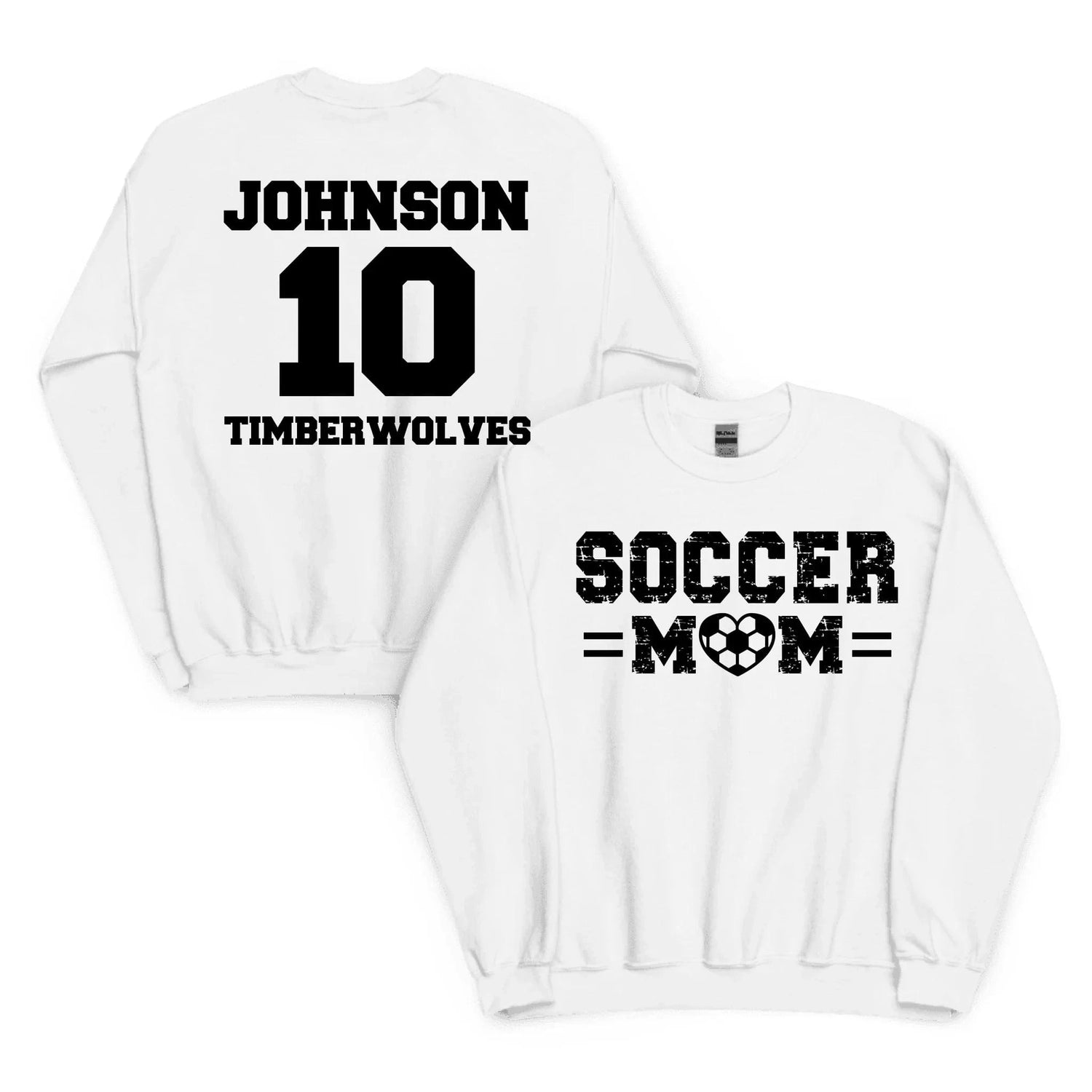 Custom Soccer Mom Sweatshirt Custom Soccer Mom Sweatshirt / White / 2XL Spirt Gear Collective Custom Soccer Mom Sweatshirt