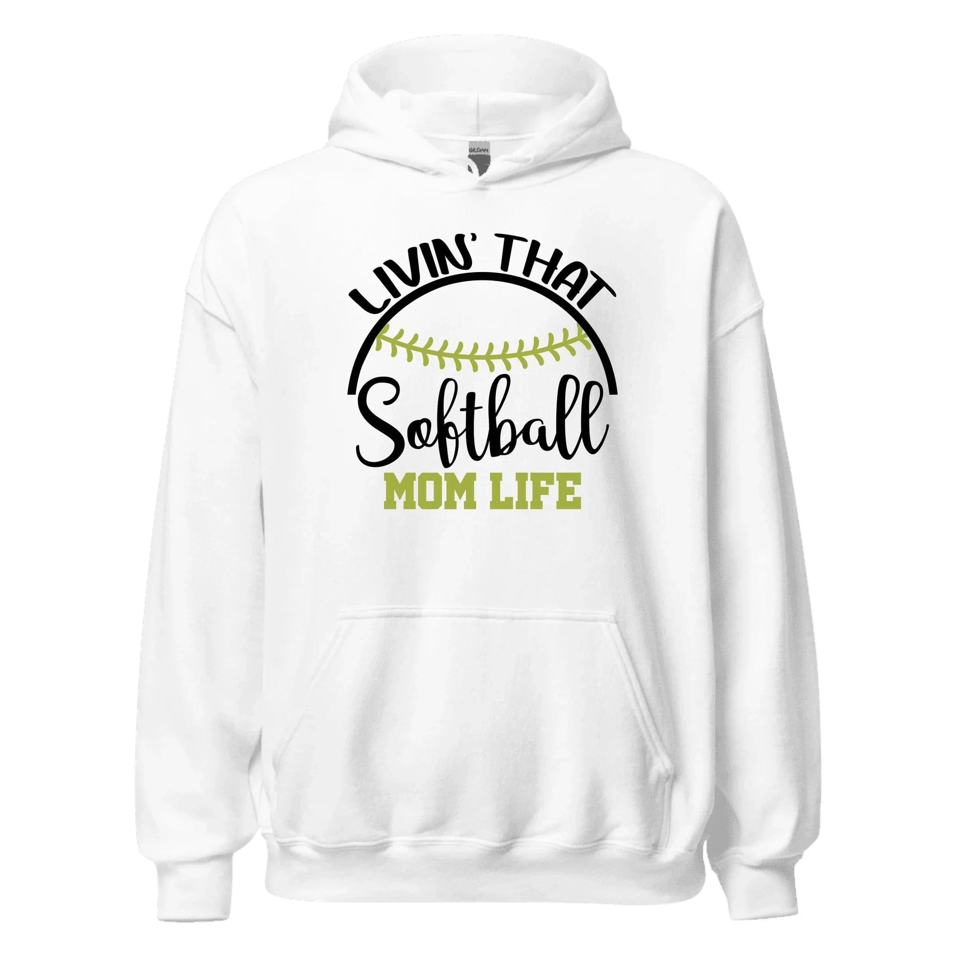 Custom Softball Mom Hoodie Custom Softball Mom Hoodie / White / 2XL Spirt Gear Collective Custom Softball Mom Hoodie