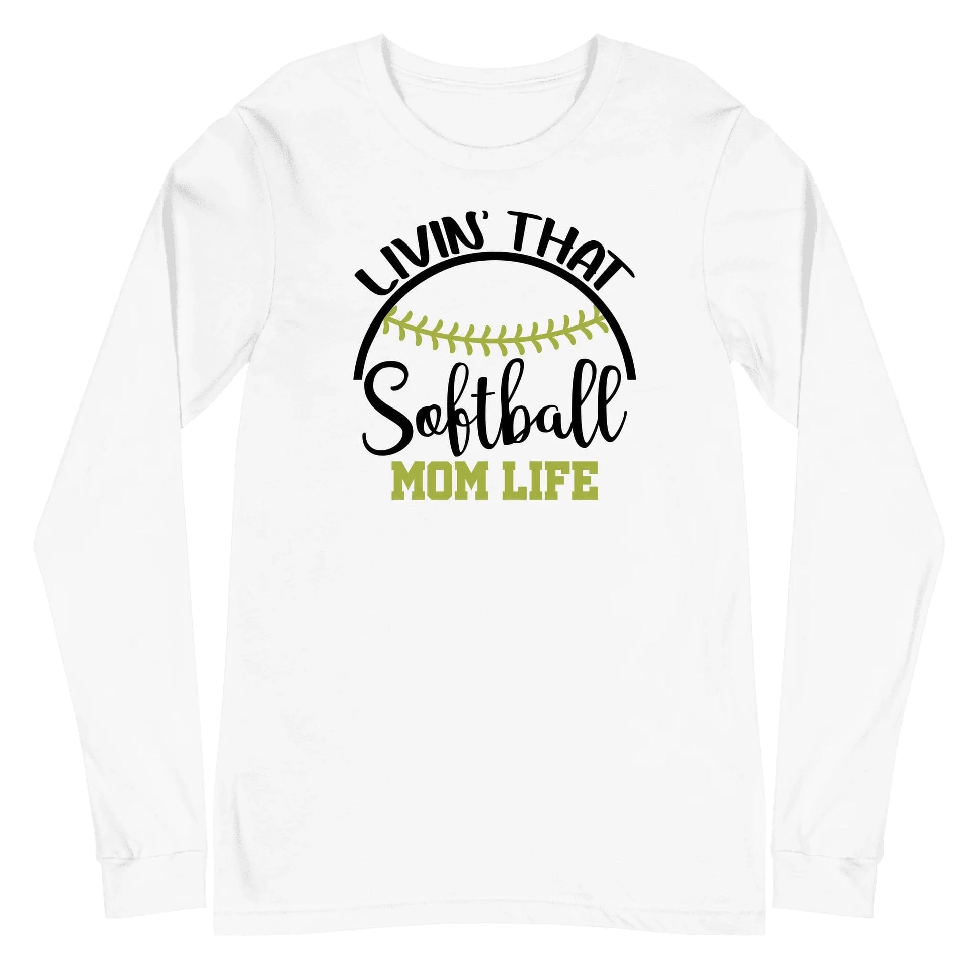 Custom Softball Mom Long Sleeve Shirt Custom Softball Mom Long Sleeve Shirt / Athletic Heather / XS Spirt Gear Collective Custom Softball Mom Long Sleeve Shirt