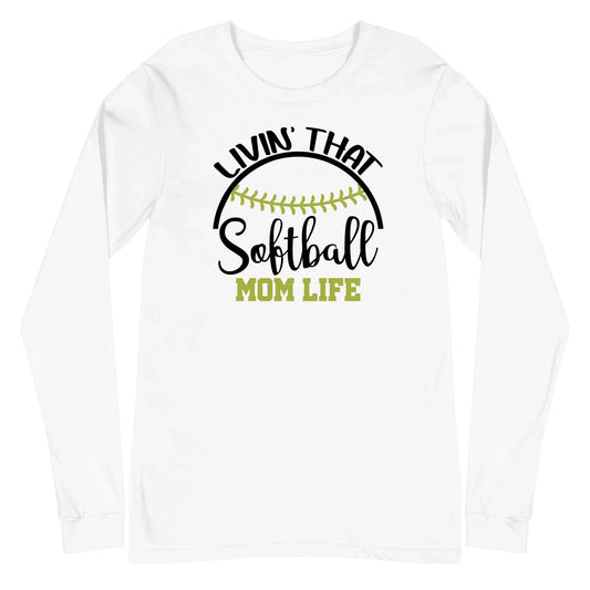 Custom Softball Mom Long Sleeve Shirt Custom Softball Mom Long Sleeve Shirt / Athletic Heather / XS Spirt Gear Collective Custom Softball Mom Long Sleeve Shirt