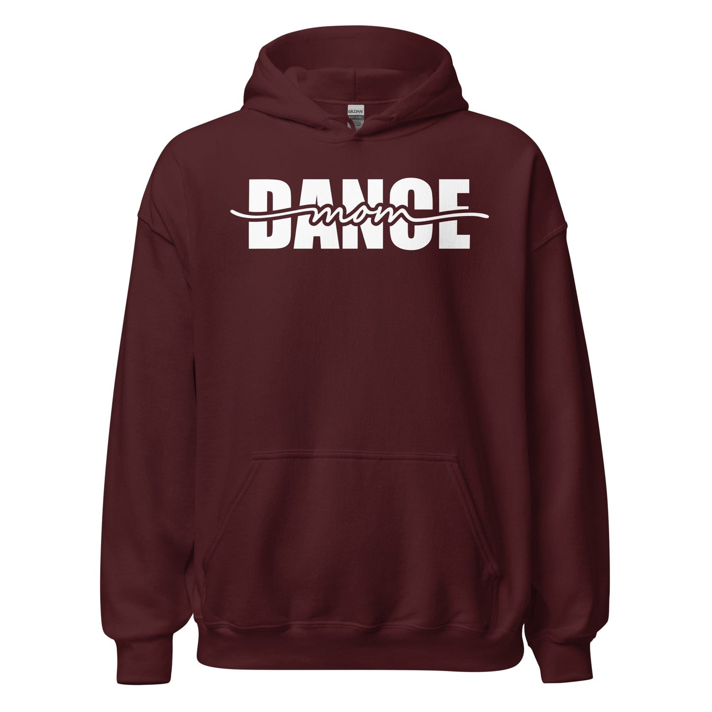 Dance Mom Graphic Hoodie – Strikethrough Style Tee Maroon / S Spirit Gear Collective Hoodie