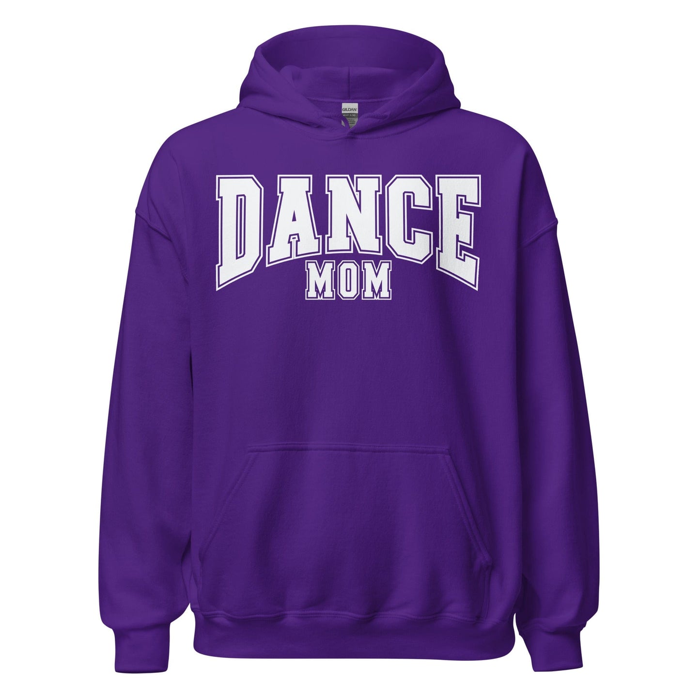 Dance Mom Hoodie | Bold Block Letter Pullover | Cozy Dance Parent Sweatshirt Purple / S Spirit Gear Collective Hoodie