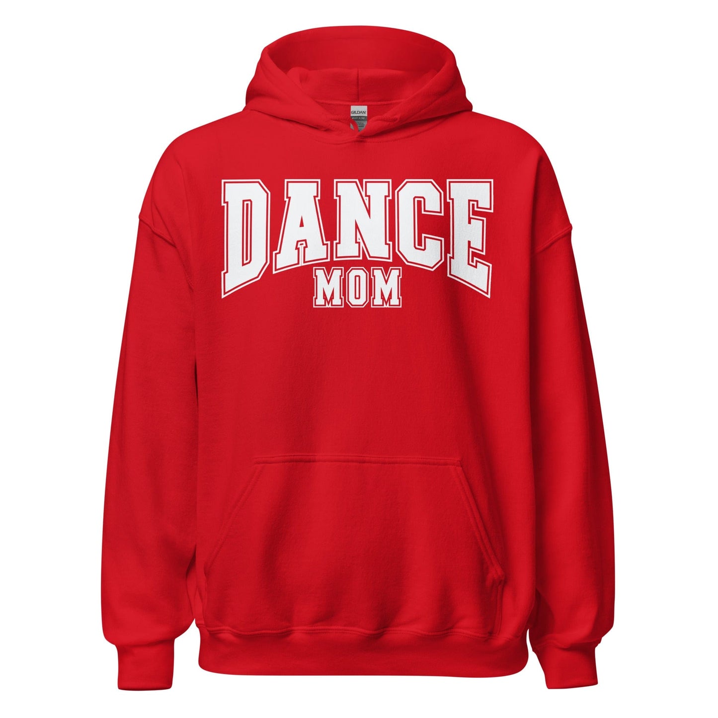 Dance Mom Hoodie | Bold Block Letter Pullover | Cozy Dance Parent Sweatshirt Red / S Spirit Gear Collective Hoodie