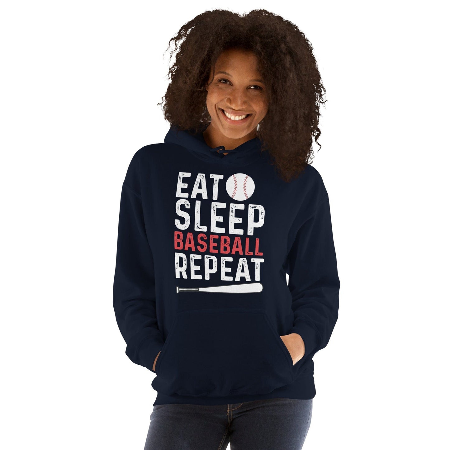 Eat Sleep Baseball Repeat Hoodie Spirit Gear Collective Hoodie