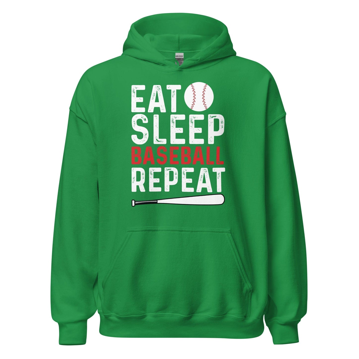 Eat Sleep Baseball Repeat Hoodie Irish Green / S Spirit Gear Collective Hoodie