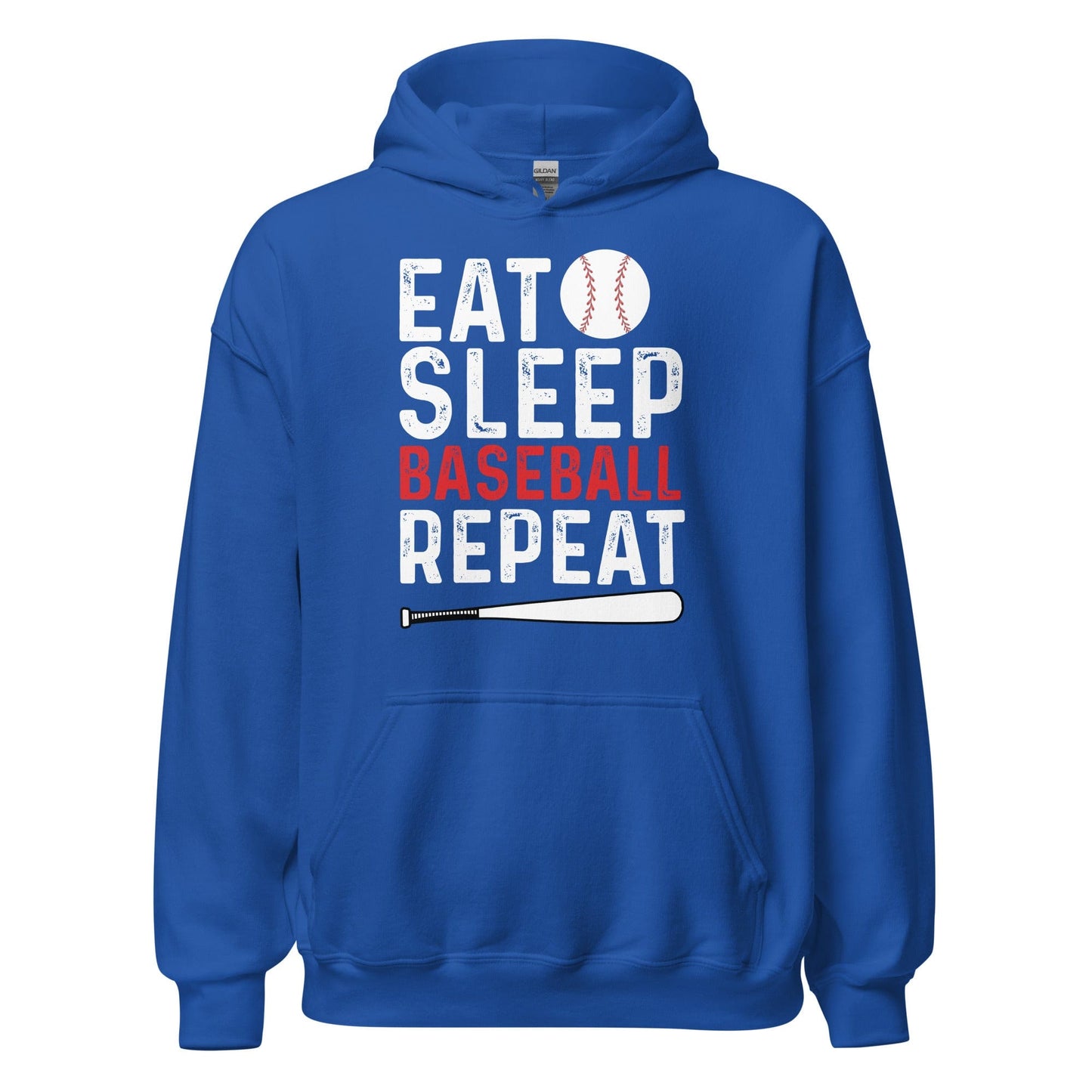 Eat Sleep Baseball Repeat Hoodie Royal / S Spirit Gear Collective Hoodie