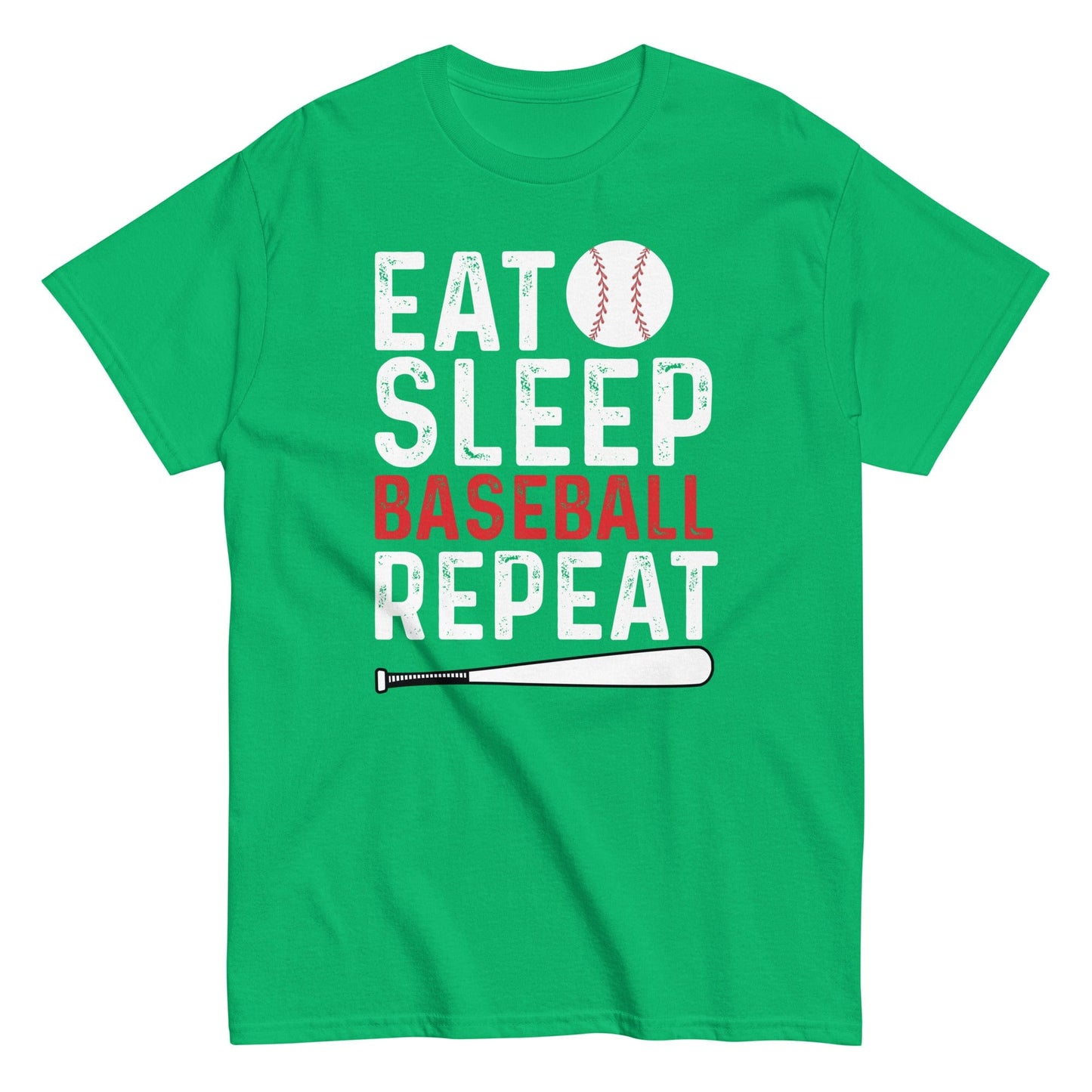 Eat Sleep Baseball Repeat Shirt Irish Green / S Spirit Gear Collective T-Shirt