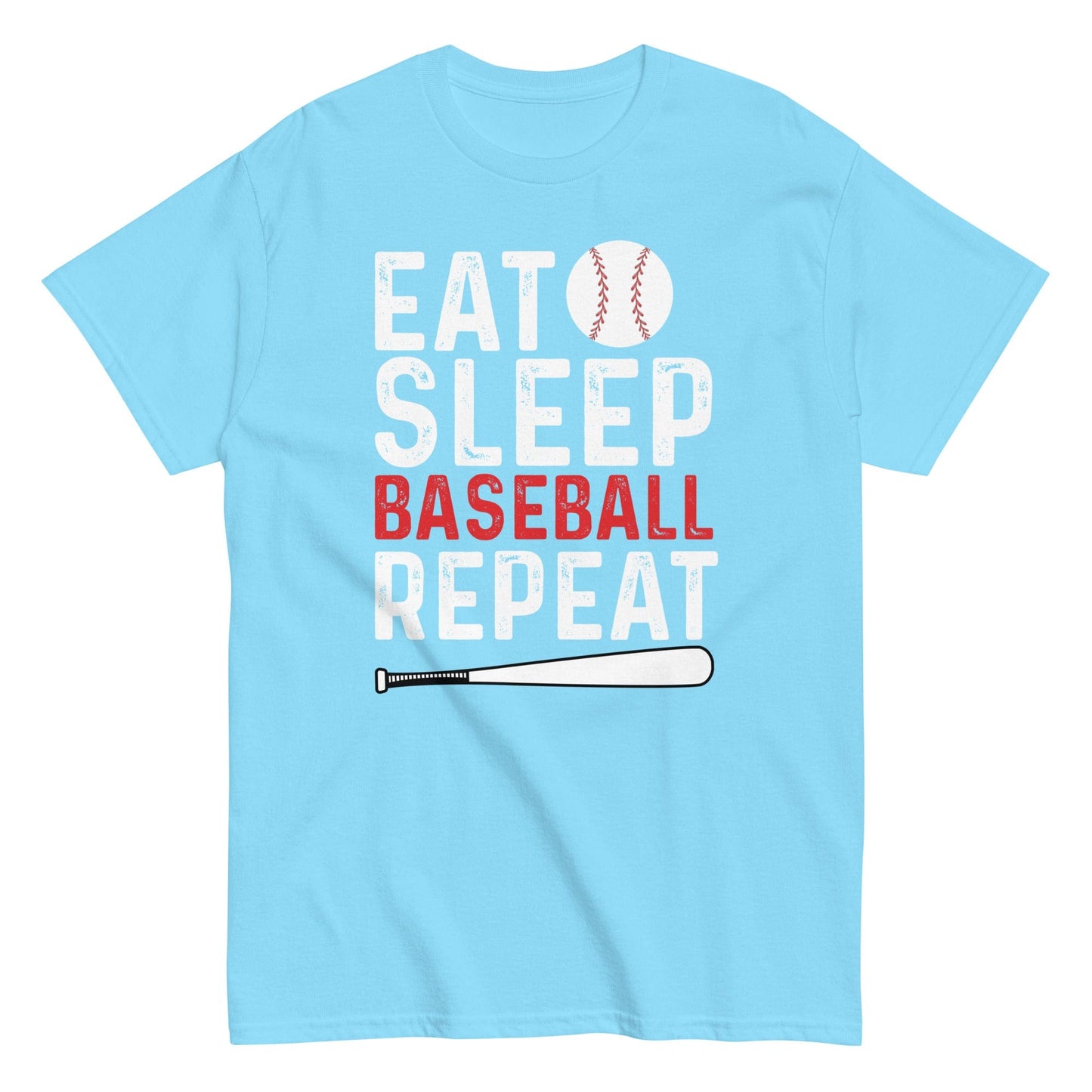 Eat Sleep Baseball Repeat Shirt Sky / S Spirit Gear Collective T-Shirt