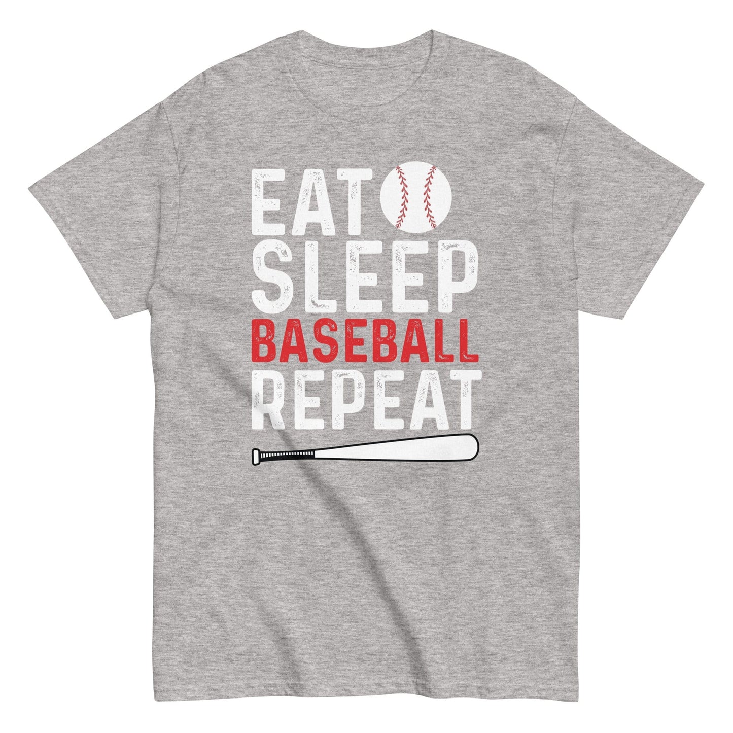 Eat Sleep Baseball Repeat Shirt Sport Grey / S Spirit Gear Collective T-Shirt