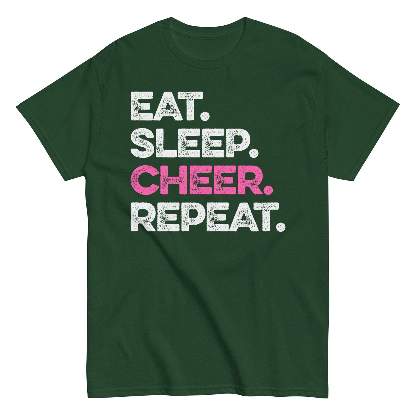 Eat Sleep Cheer Repeat Forest Green / S Spirit Gear Collective T-Shirt