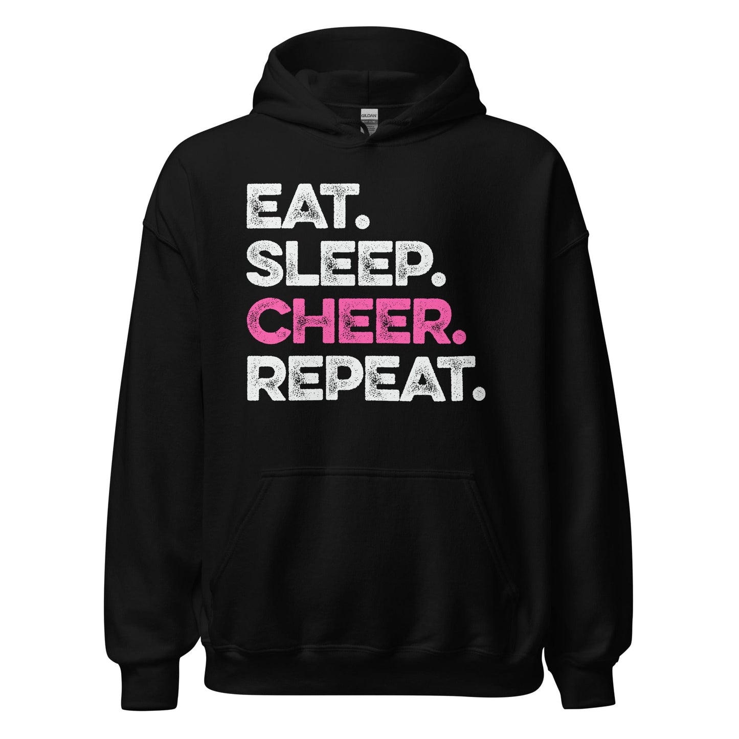 Eat Sleep Cheer Repeat Hoodie Black / S Spirit Gear Collective Hoodie