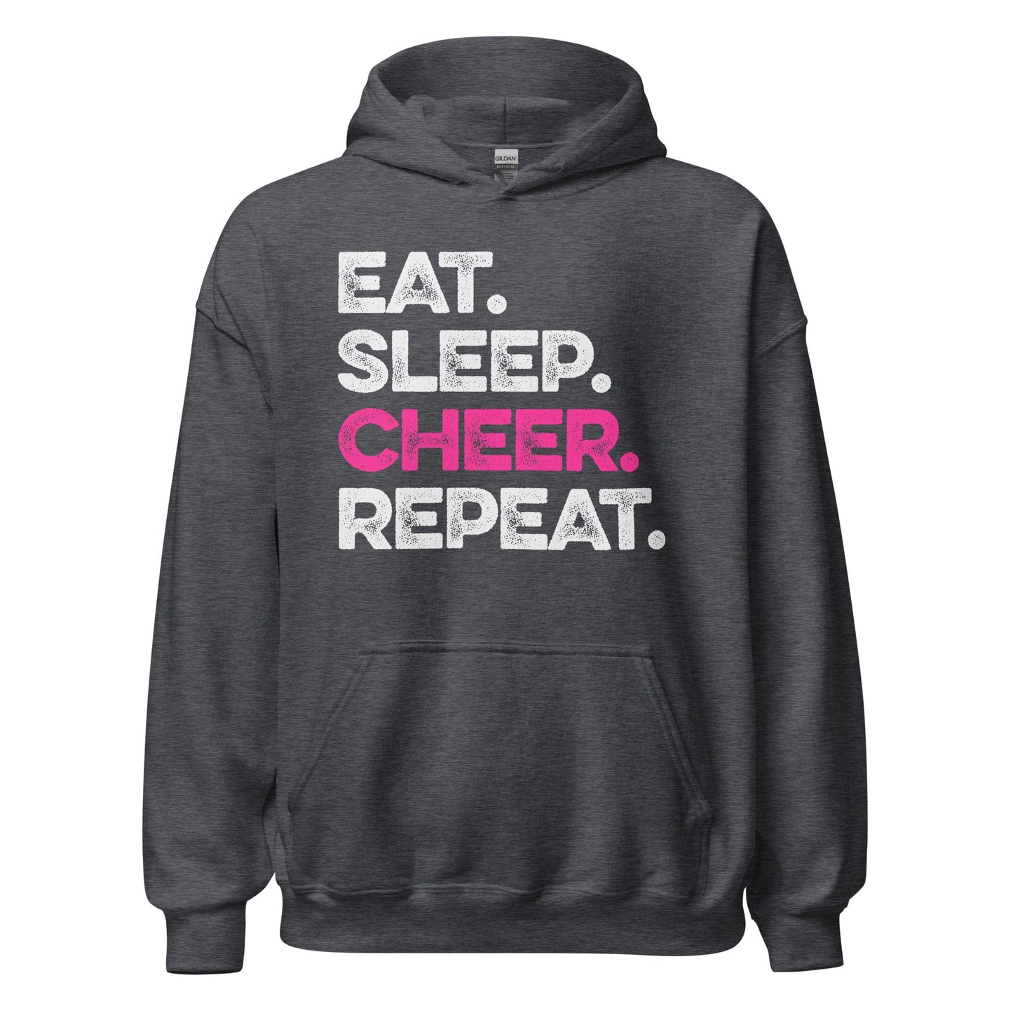 Eat Sleep Cheer Repeat Hoodie Dark Heather / S Spirit Gear Collective Hoodie