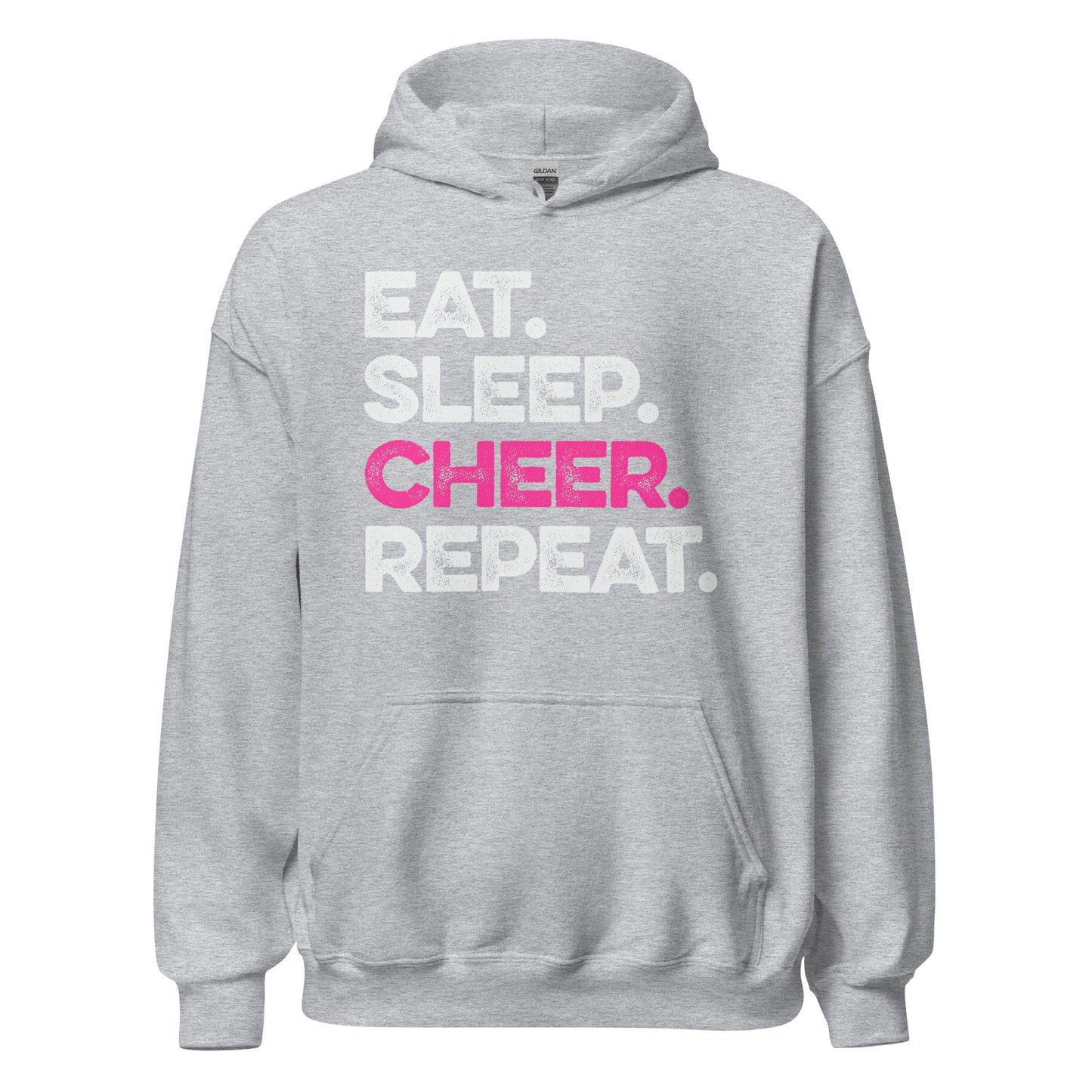 Eat Sleep Cheer Repeat Hoodie Sport Grey / S Spirit Gear Collective Hoodie