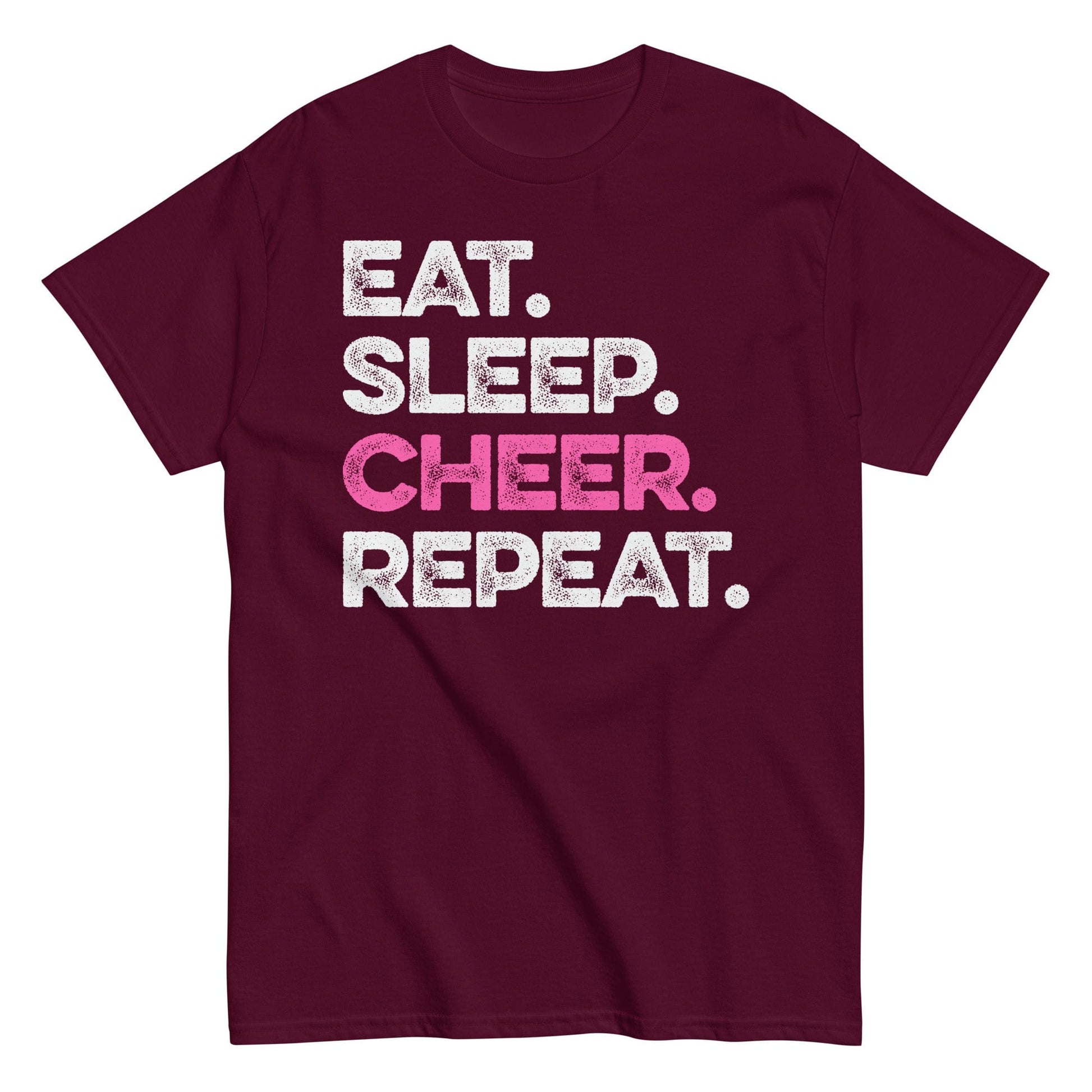 Eat Sleep Cheer Repeat Maroon / S Spirit Gear Collective T-Shirt