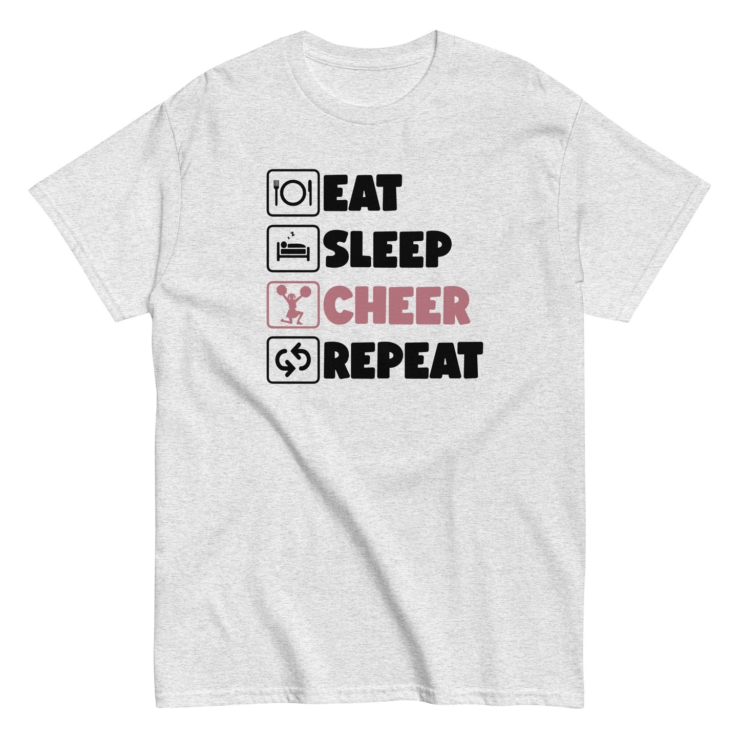 Eat Sleep Cheer Repeat Shirt Ash / S Spirit Gear Collective T-Shirt